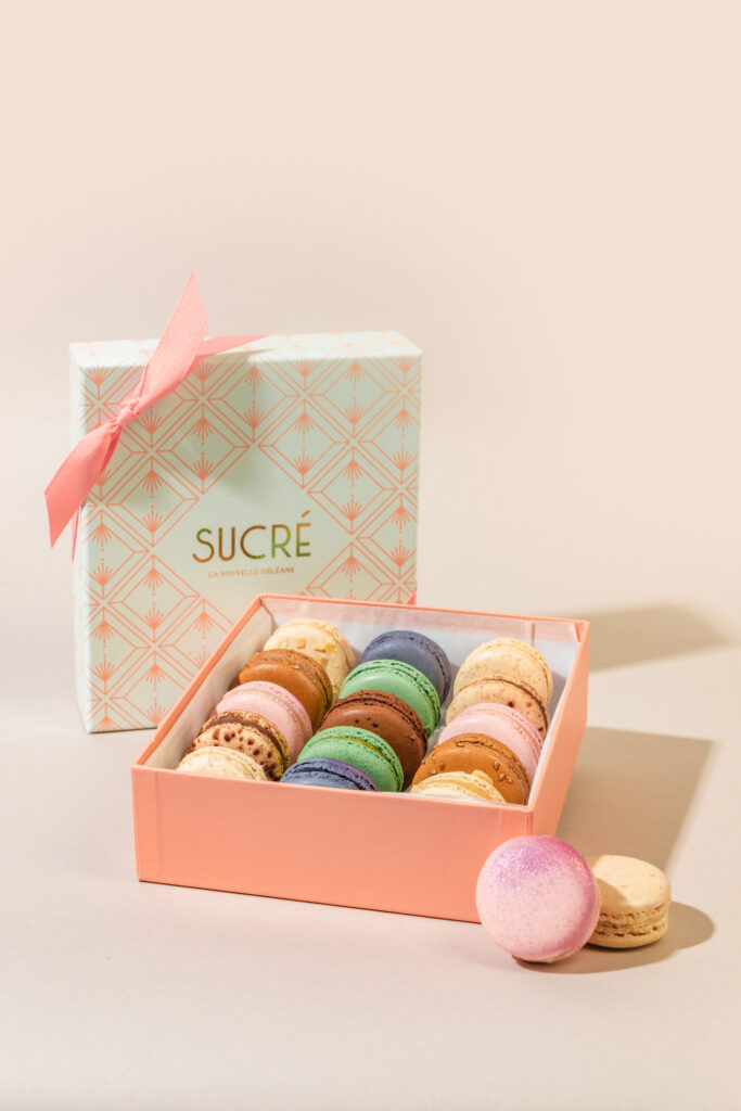 Macaroons in beautiful packaging by Sucre